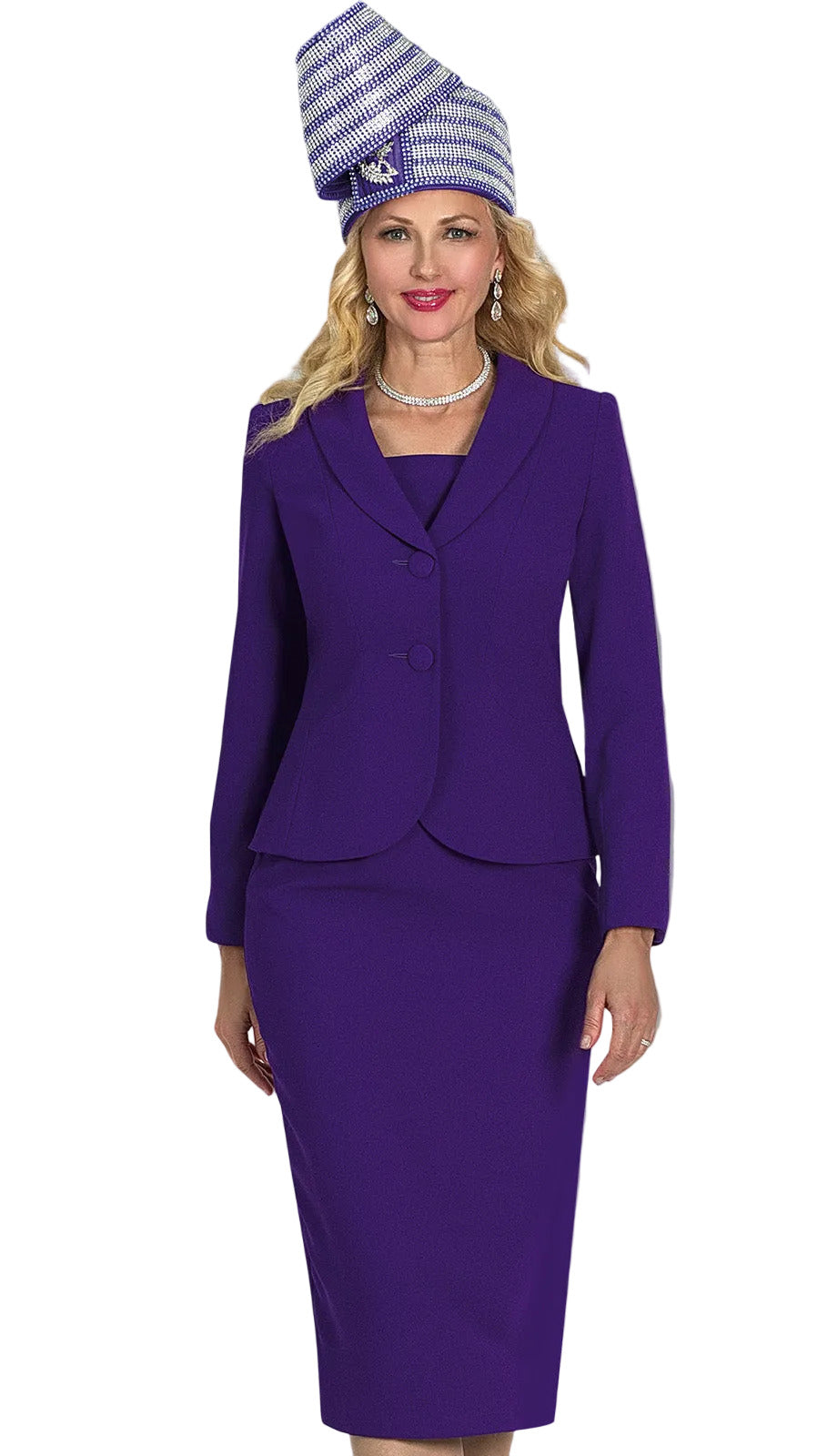 Lily And Taylor 4529-PUR Church Suit