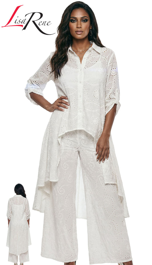 Lisa Rene 3367-WHT Church Suit