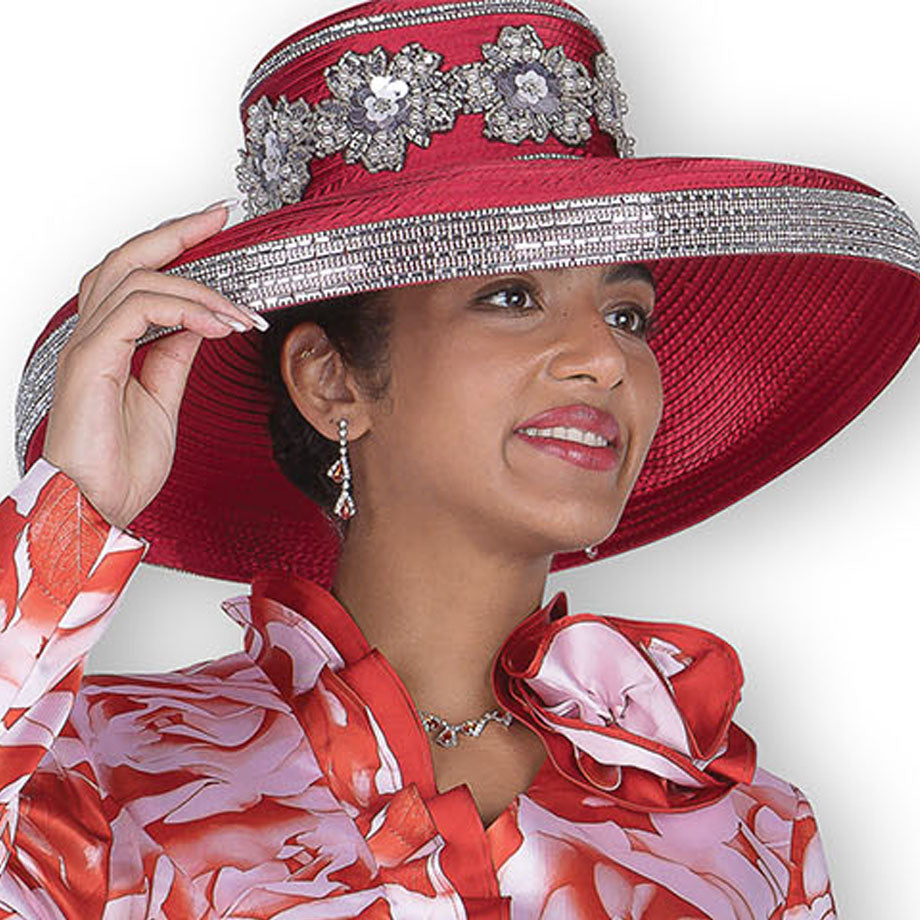 Champagne Italy H6111-RED-QS Church Hat