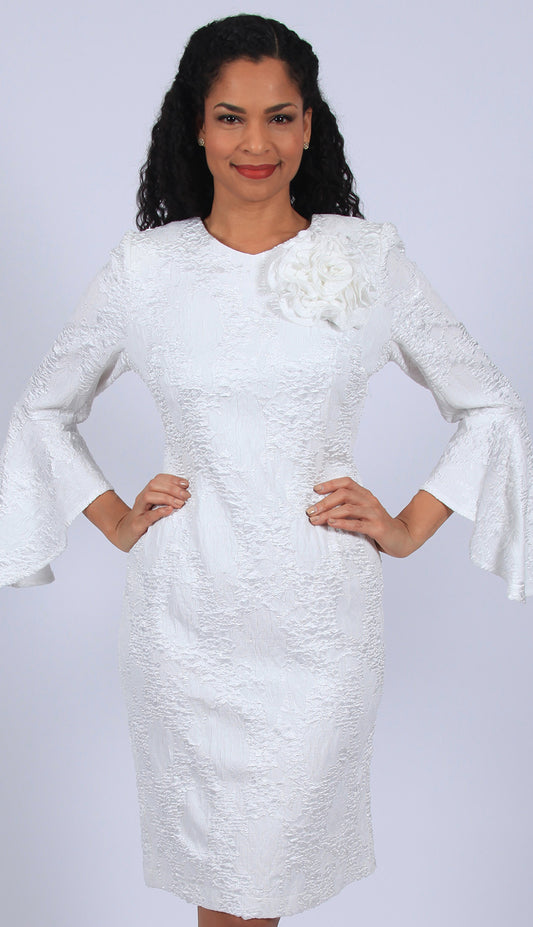 Diana Couture 8632-WHT Church Dress