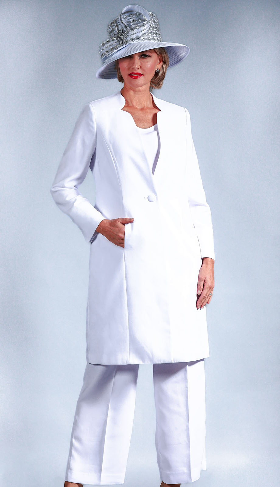 Giovanna S0753-WHT-H Church Hat