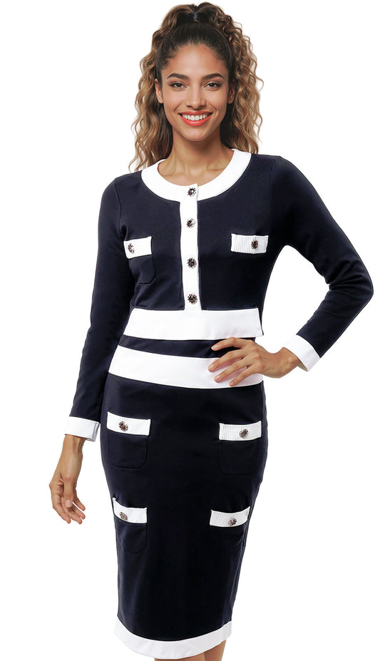 Donna Vinci 13480-BLK Church Dress