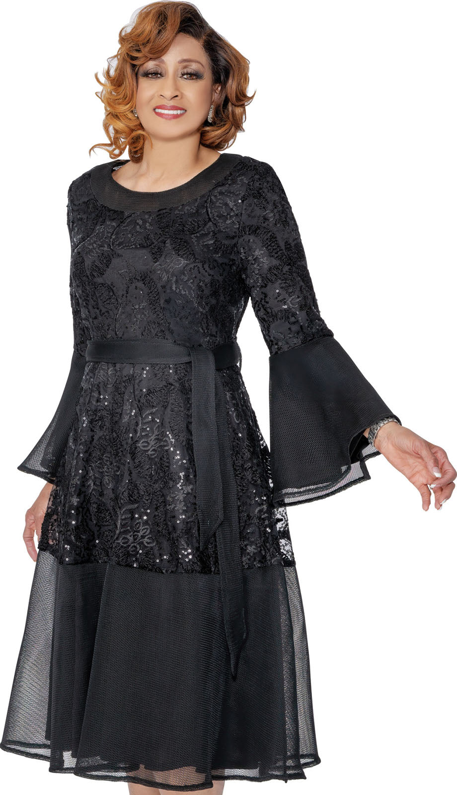 Dorinda Clark Cole 309991-BLK-IH Church Dress
