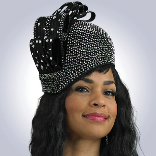 Lily And Taylor H416-BLK Church Hat
