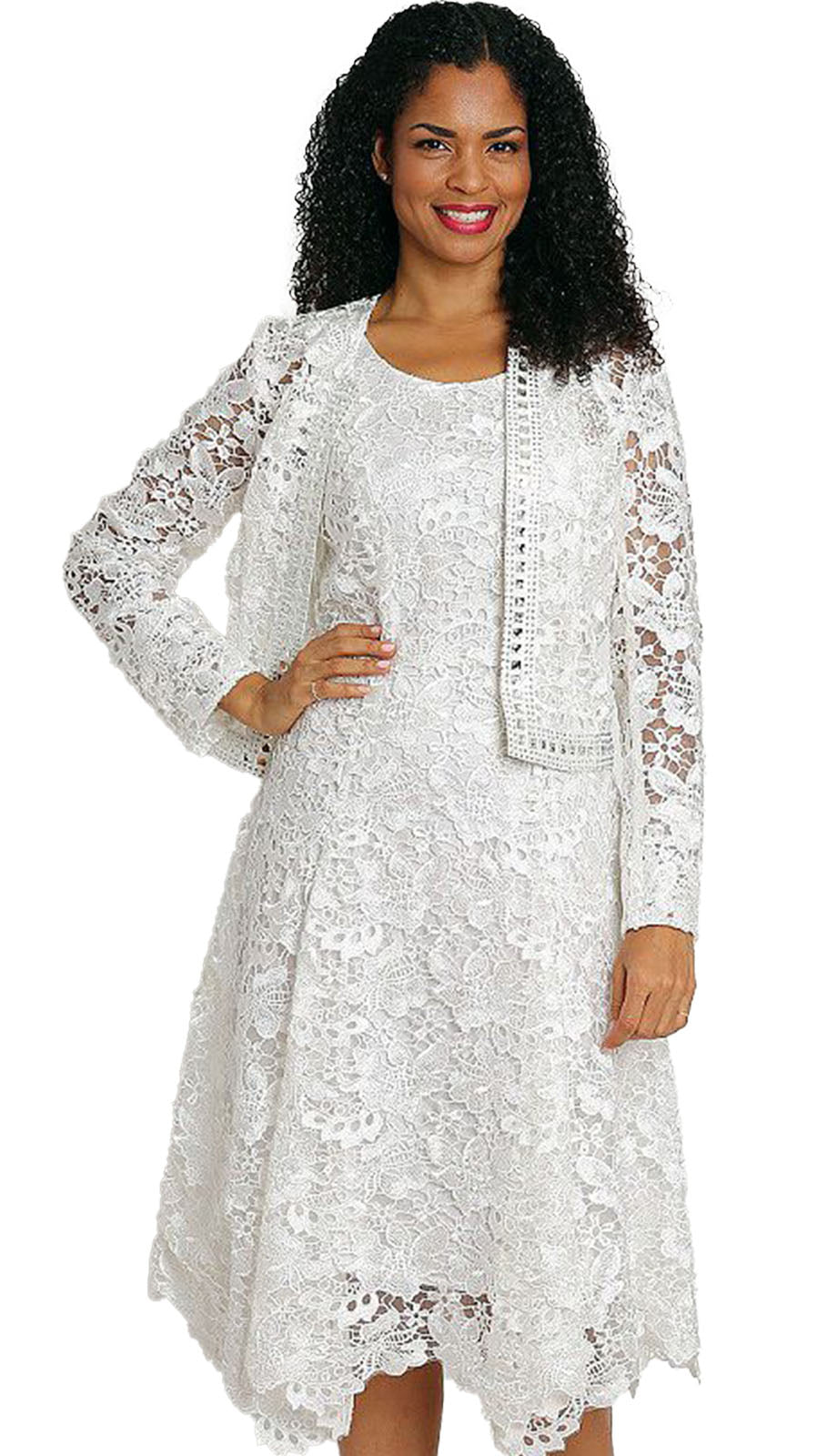 Diana Couture 8190-W-CO Church Dress