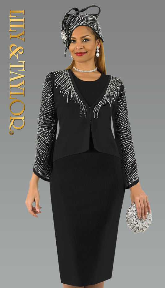 Lily And Taylor 830-BLK-HAT Church Hat