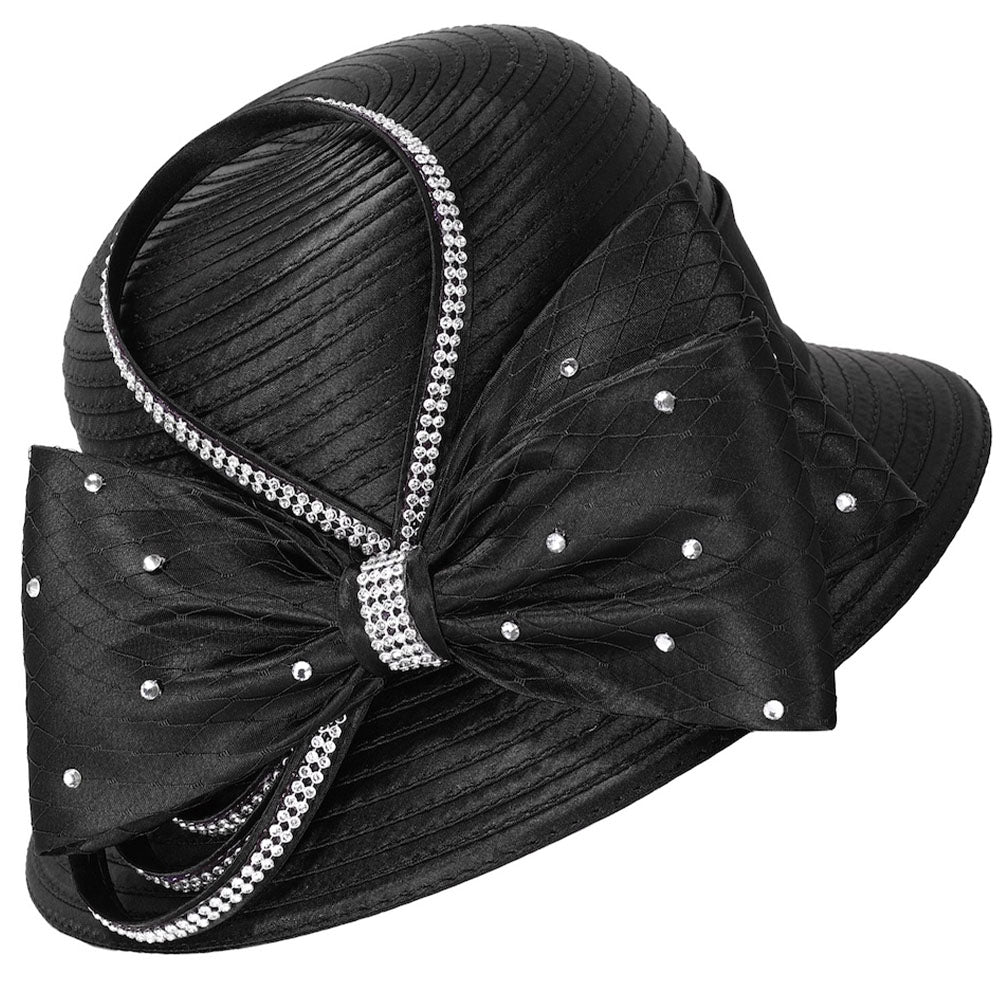 Giovanna HR1062-BLK Church Hat