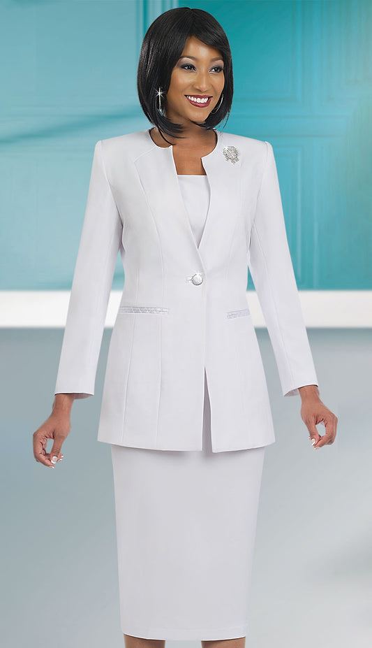 Ben Marc 78099-WHT Usher Suit