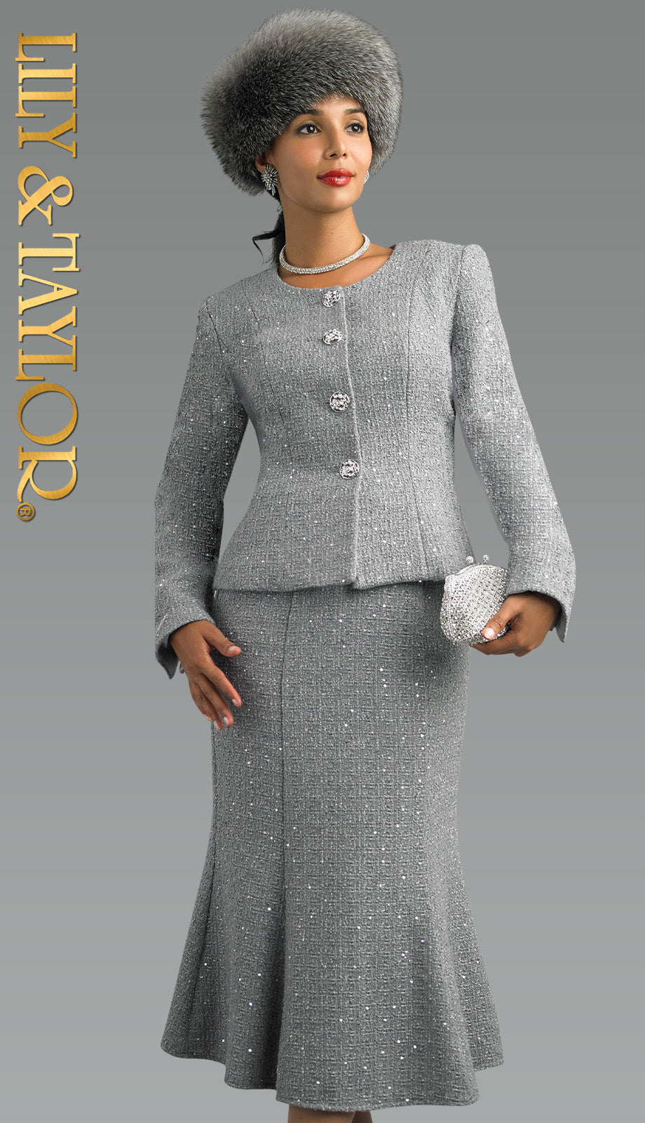 Lily A12-SLV-HAT Church Hat