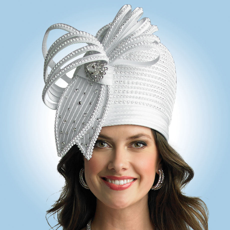 Lily And Taylor H196-WHT Church Hat