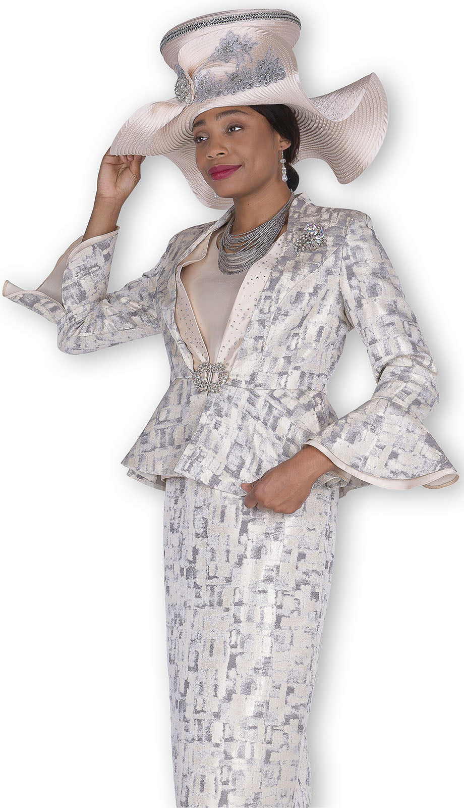 Champagne Italy 5905-MOW-H Church Hat