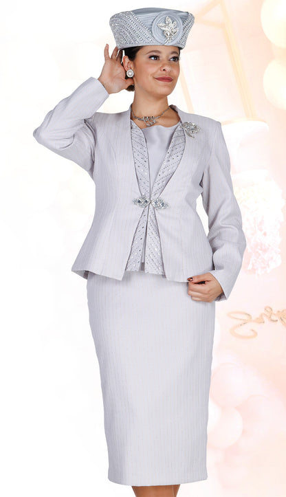 Champagne Italy 6009-GRY Church Suit