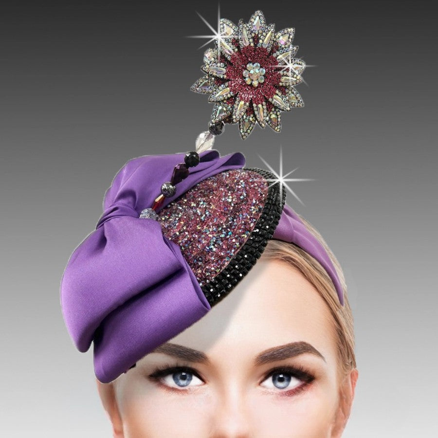 GINGER FA3351-VI Church Fascinator