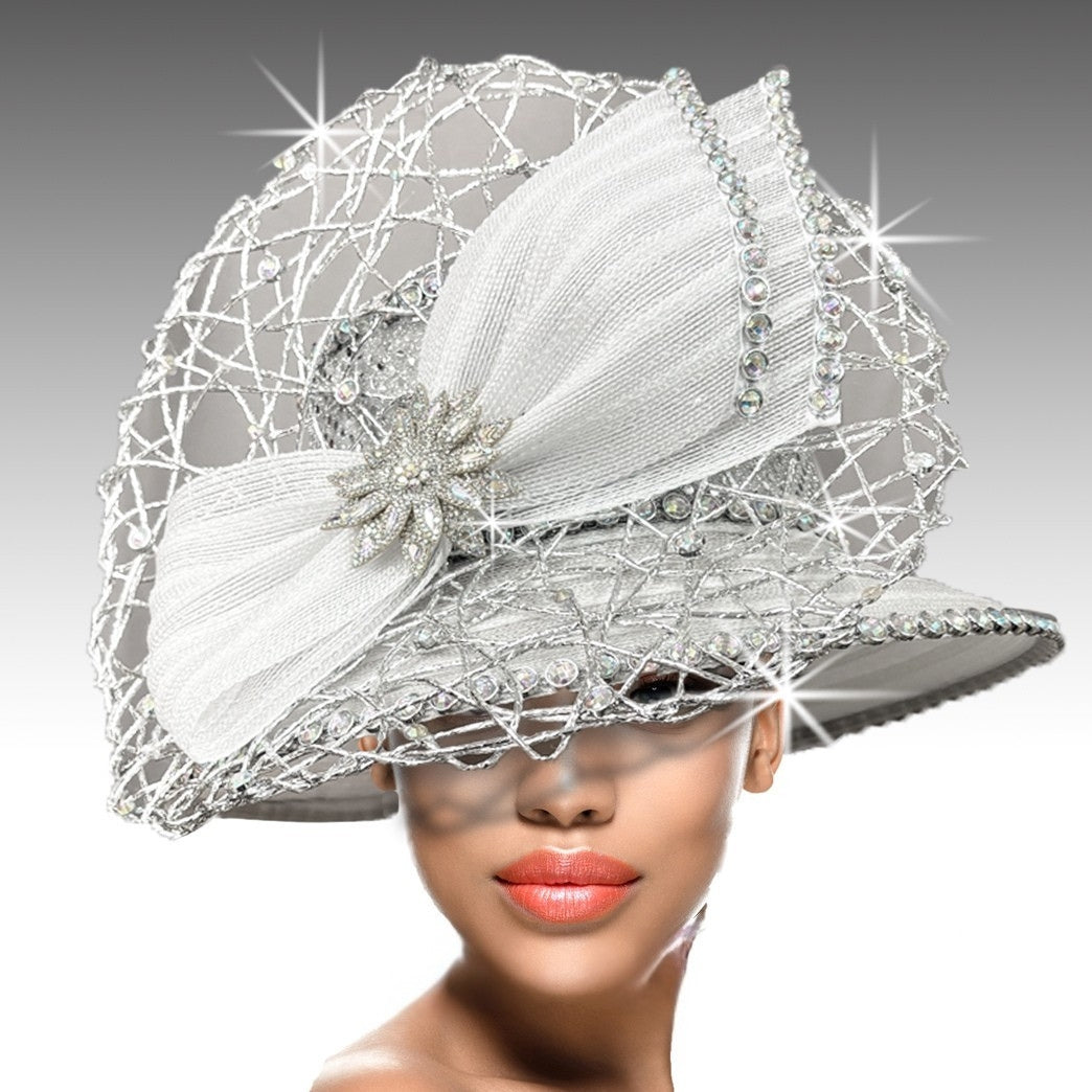 Church Hat 3393 The Web White-Silver