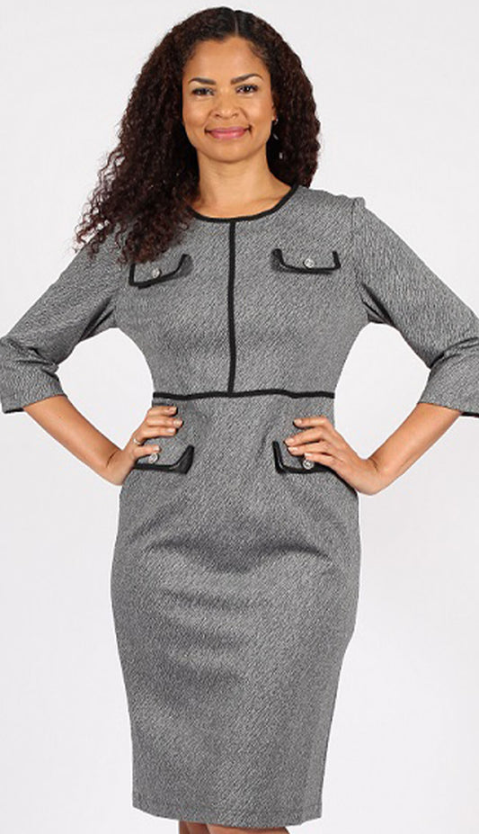 Diana Couture 8756-GRY Church Dress