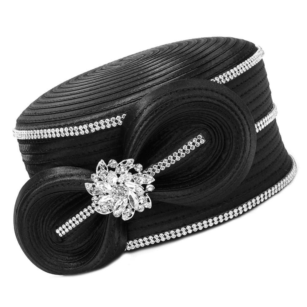 Giovanna HR1063-BLK-QS Church Hat