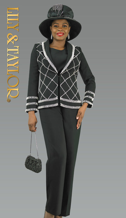 Lily And Taylor 4838-BLK-Hat Church Hat