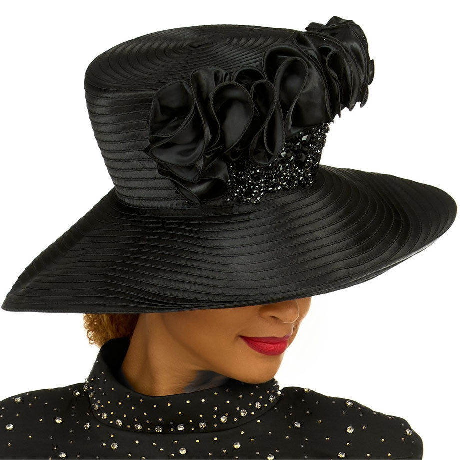 Giovanna HR22160-BLK-QS Church Hat