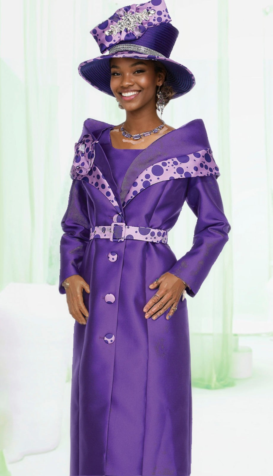 Champagne Italy 6014-PUR Church Dress