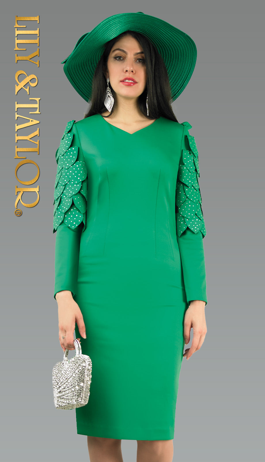 Lily And Taylor 4901-EMR-H Church Hat