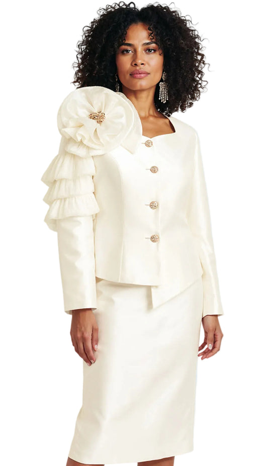 Donna Vinci 12258-IVR-QS Church Suit