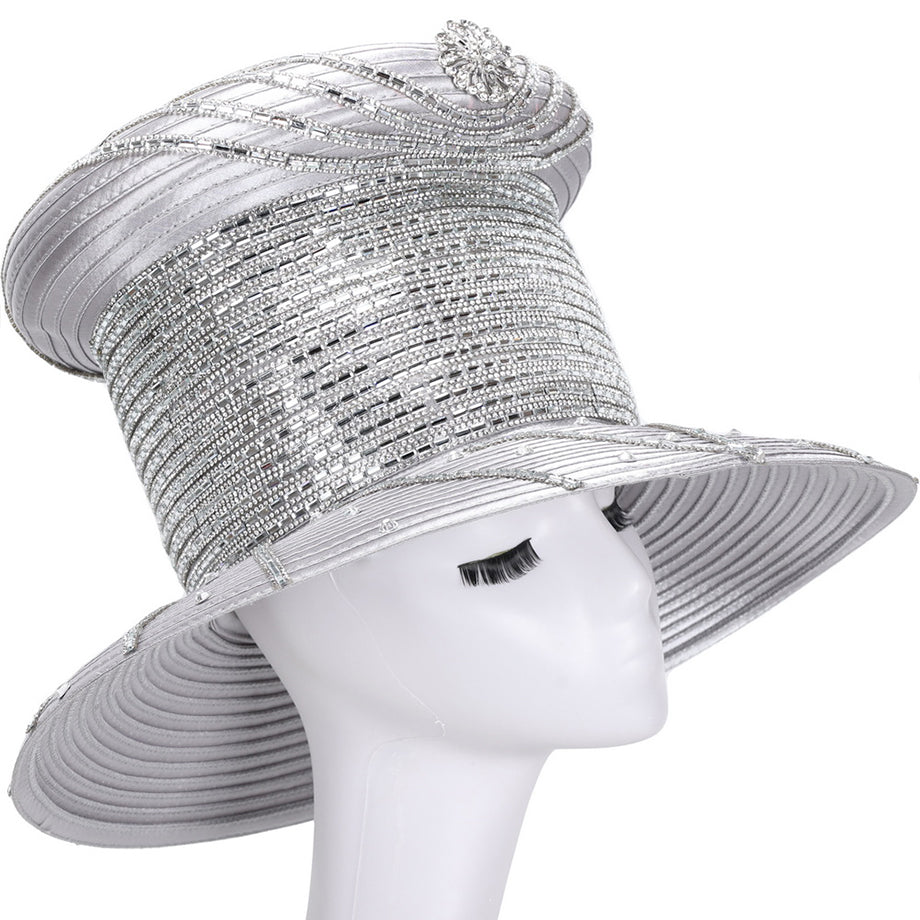 Giovanna HR22134-SLV Church Hat