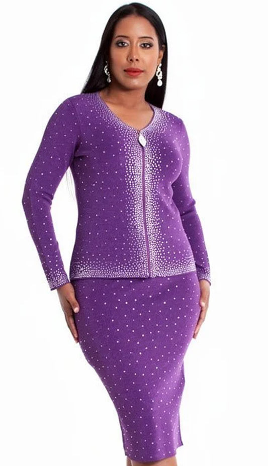 Kayla By Tally Taylor 5394-PUR Church Suit