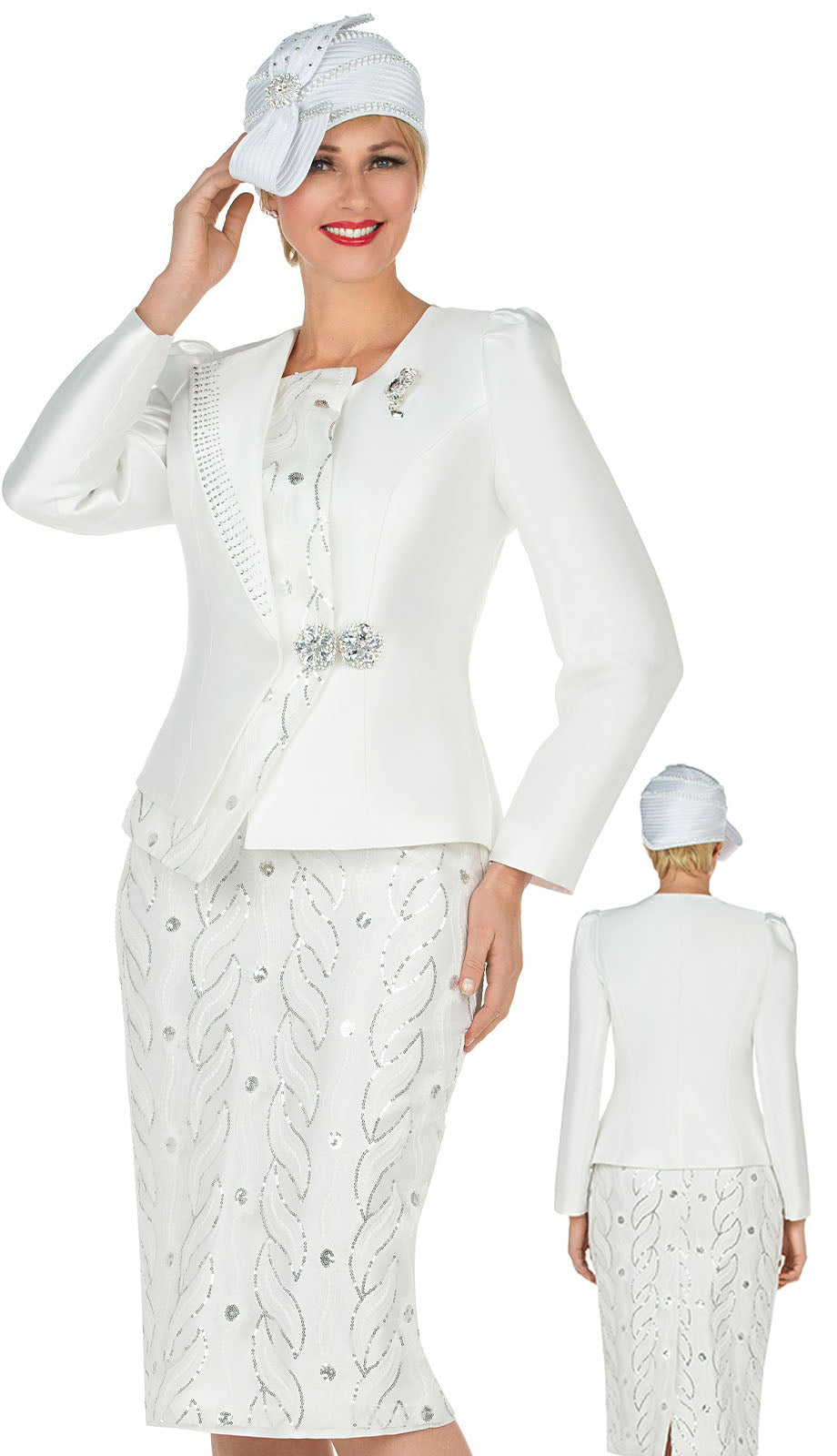 Mia By Giovanna 1152-WHT Church Suit