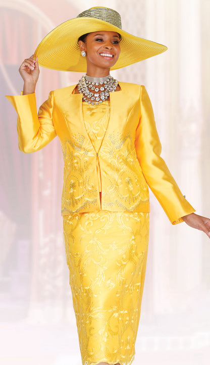 Champagne Italy 6407-YLW Church Suit
