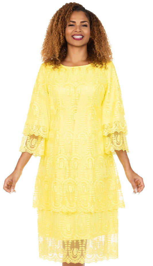 Giovanna D1529-YLW-CO Church Dress