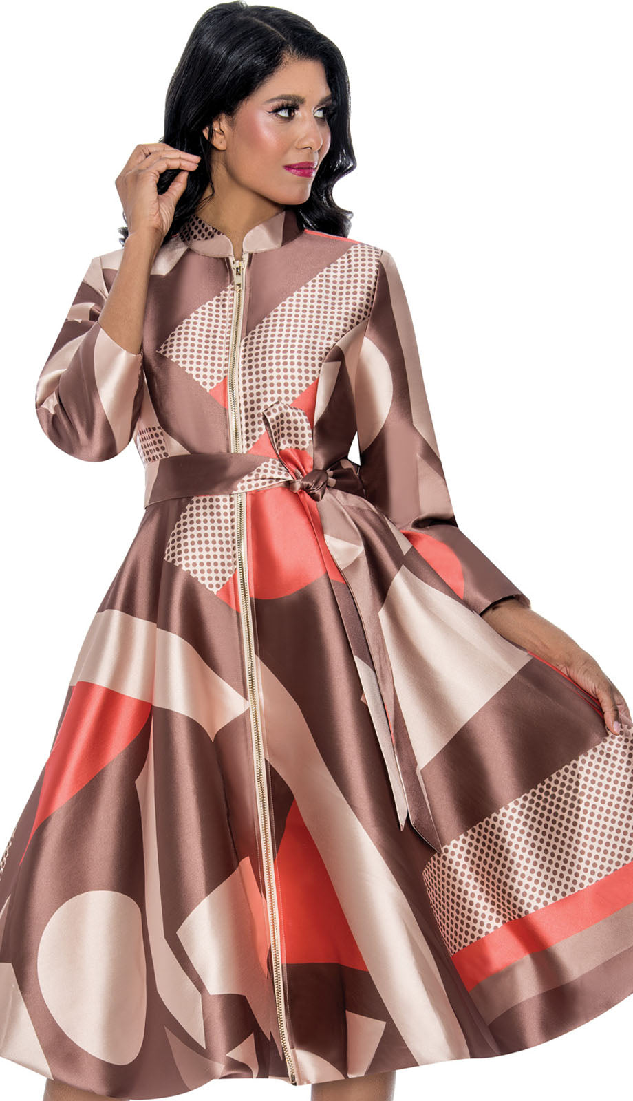 Nubiano 12251-BWO-IH Church Dress