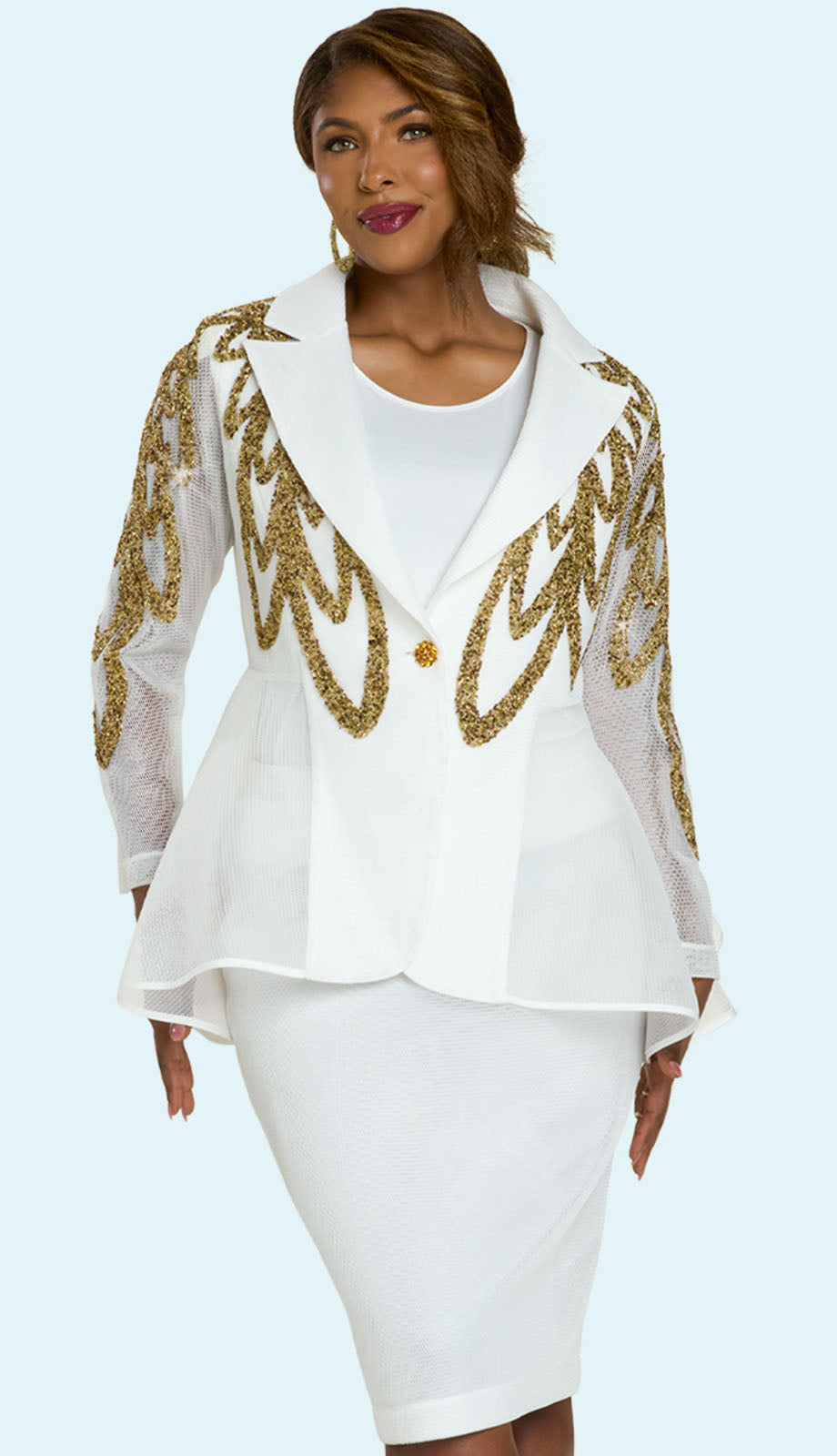 Donna Vinci 5865-WWG-IH Church Suit