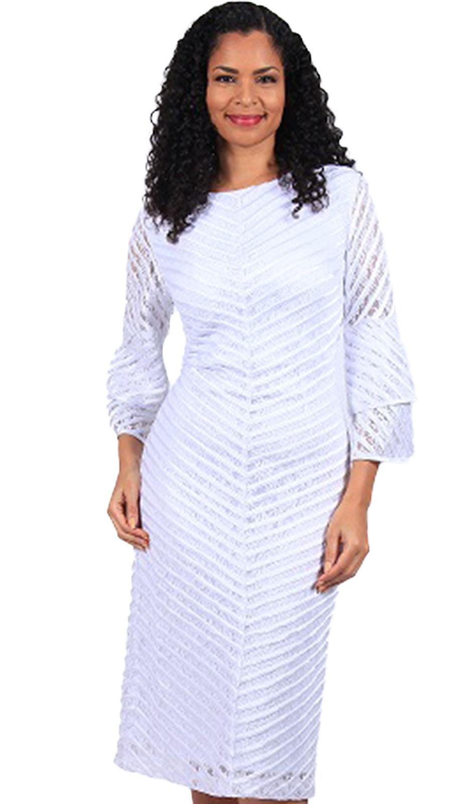 Diana Couture 8569-WHT-CO Church Dress