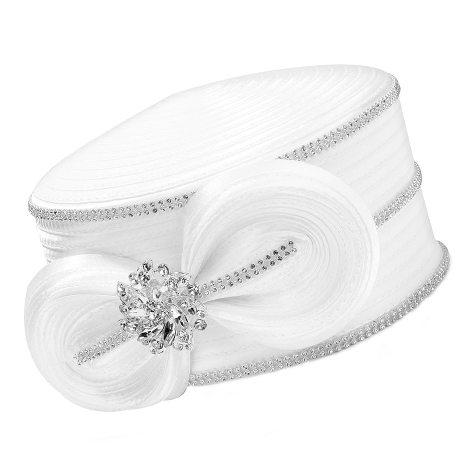 Giovanna HR1063-WHT Church Hat