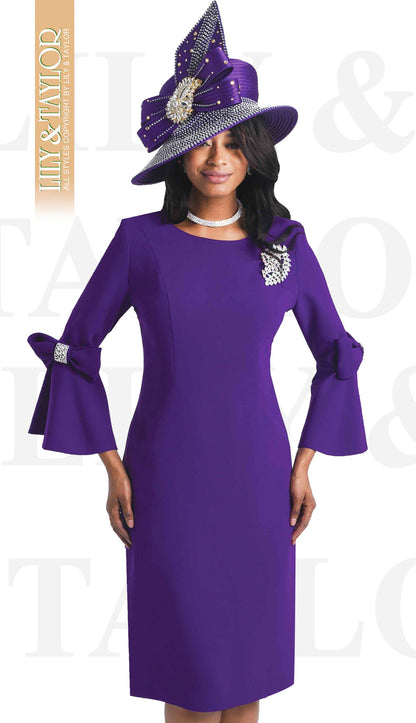 Lily And Taylor 4154-PU Church Hat