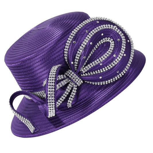Giovanna HR1086-PUR-QS Church Hat