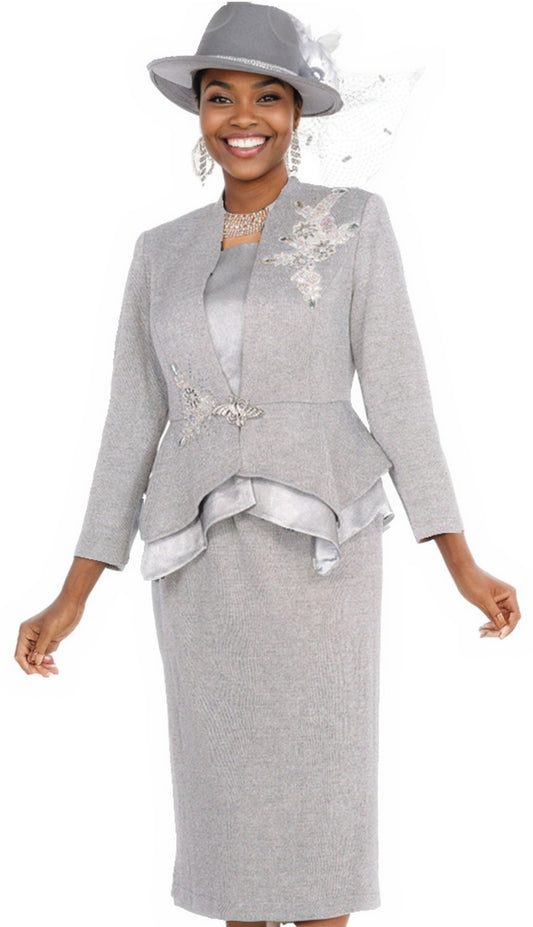Champagne Italy 5959-GRY-IH Church Suit