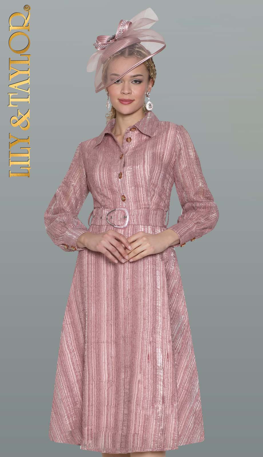 Lily and Taylor 5108-MAU-QS  Church Dress