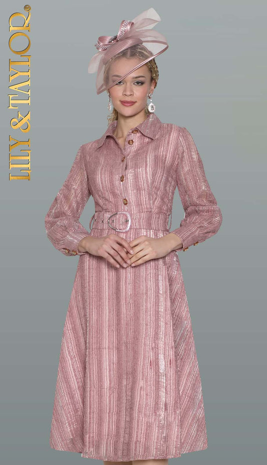 Lily and Taylor 5108-MAU-QS  Church Dress