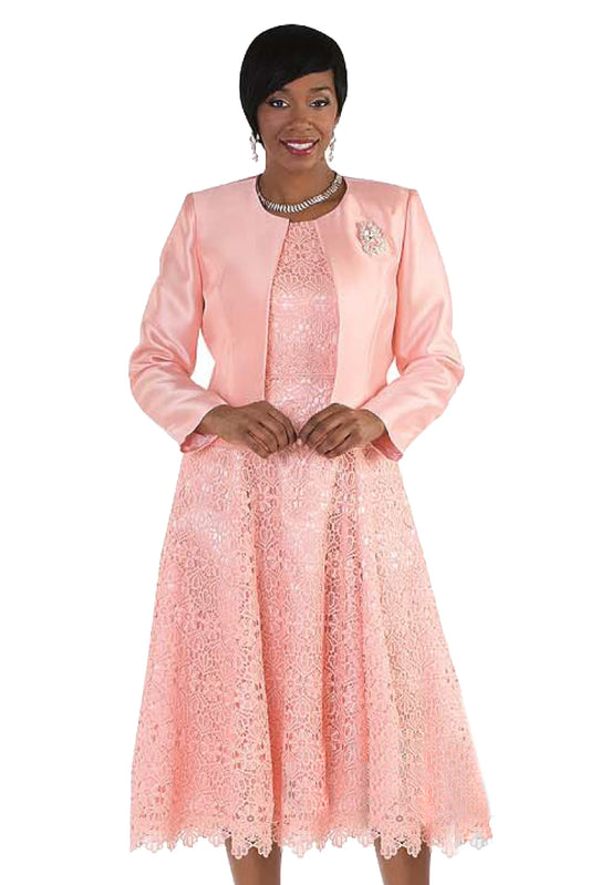 Tally Taylor 4529-PEACH Church Dress