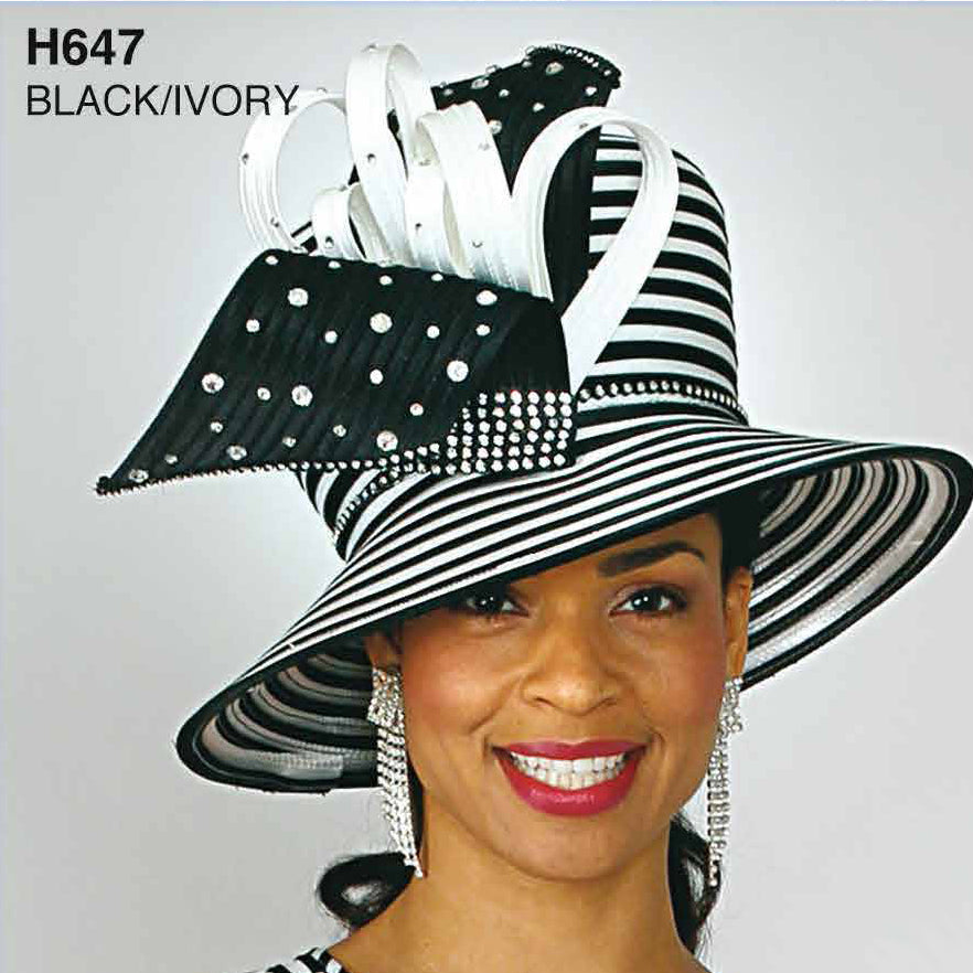 Lily And Taylor H647-BWI Church Hat