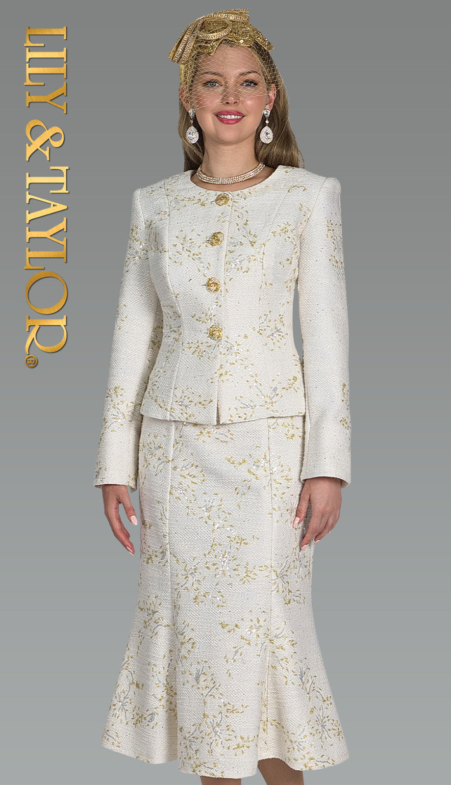 Lily And Taylor 5109-IVO Church Suit