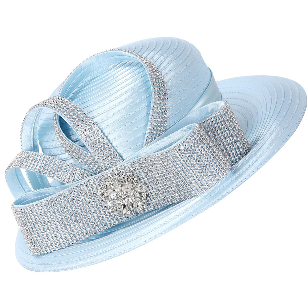 Giovanna HR1089-BLU Church Hat
