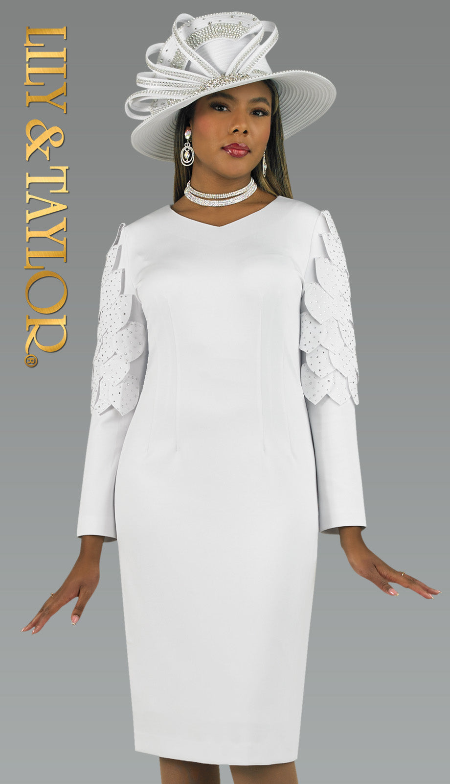 Lily And Taylor 4901-WHT Church Hat