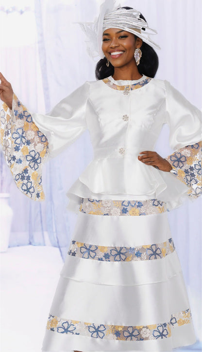 Champagne Italy 6025-WHT-QS Church Suit