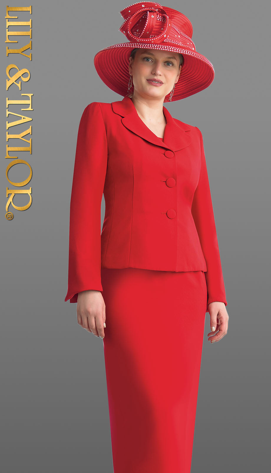 Lily And Taylor 4063-RE-IH Church Suit