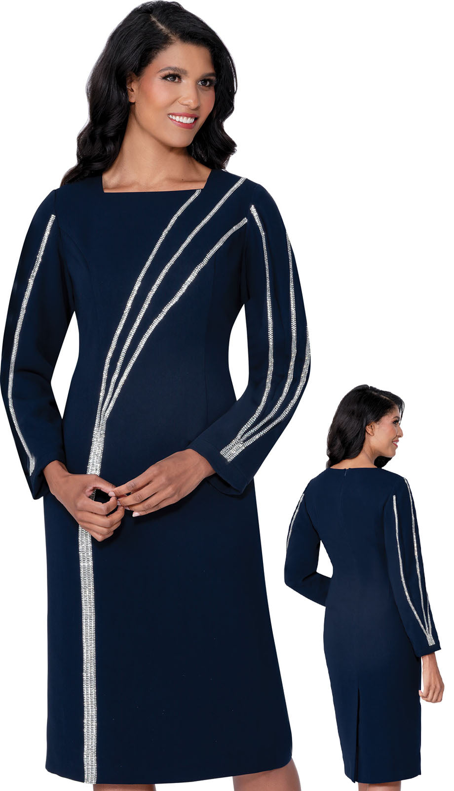 Nubiano 100421-NVY-QS Church Dress