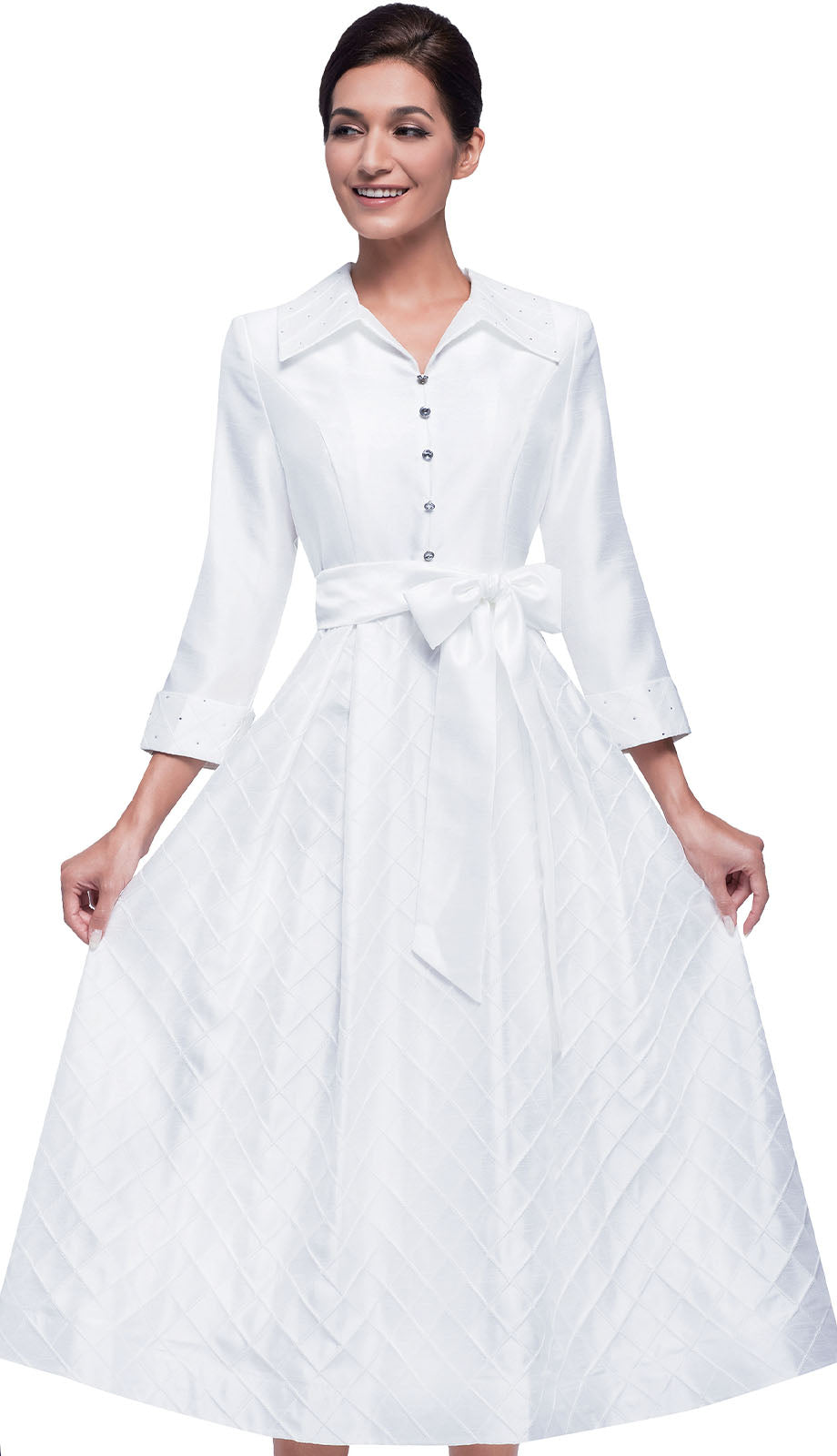 Serafina 6981-WHT Church Dress