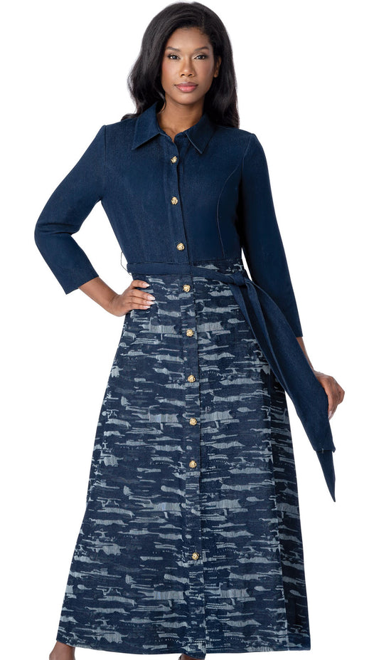 Devine Sport 800321-BLU-QS Church Dress