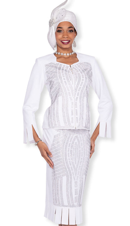 Elite Champagne 5982-WHT-IH Church Suit